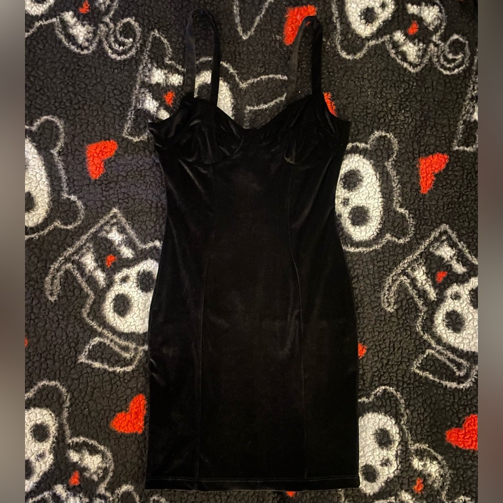 Black ASOS Velvet Dress
